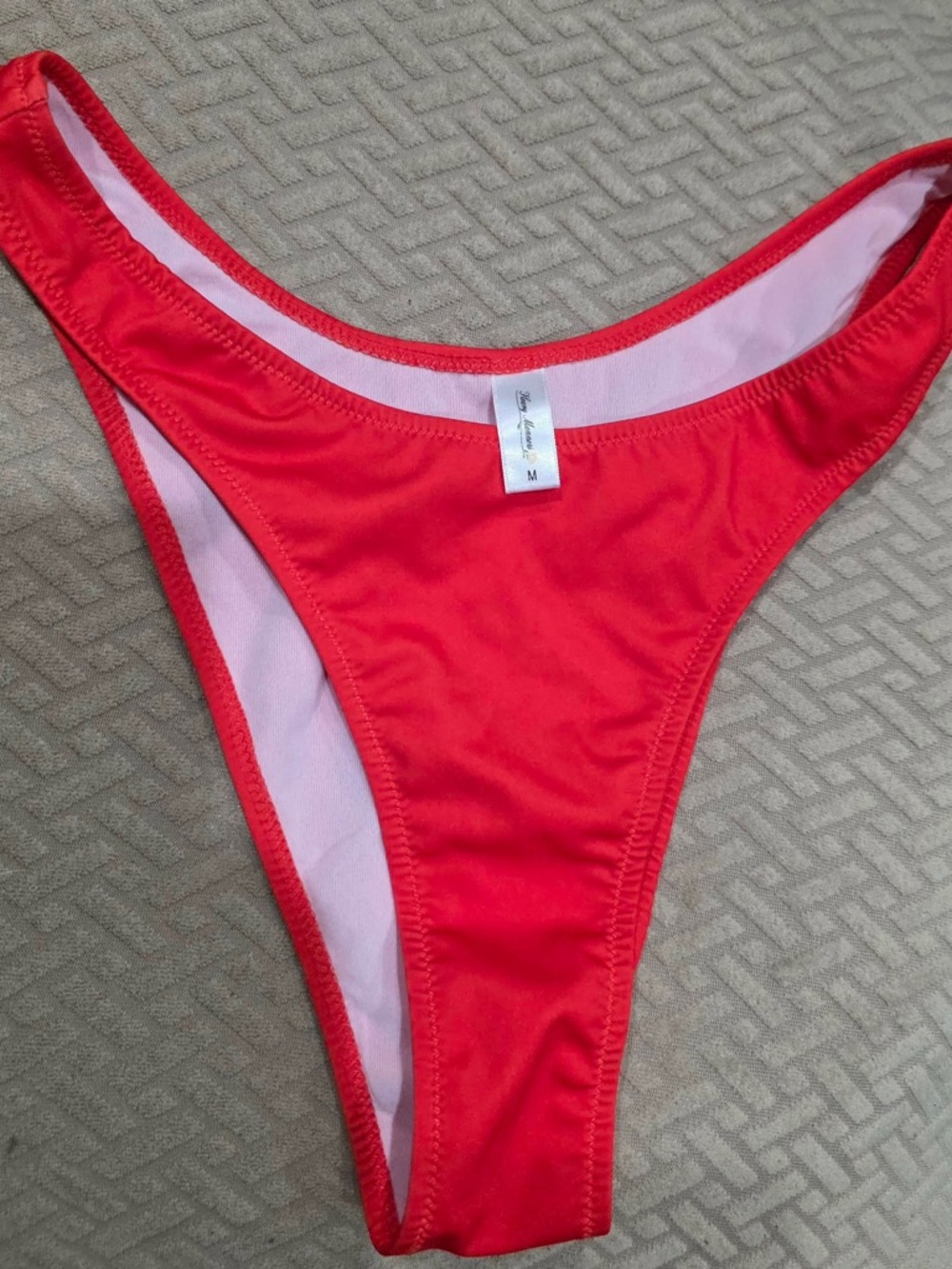Heavy Manners Red High-Cut Bikini Bottoms
